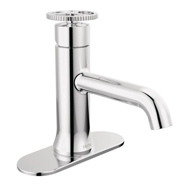 Delta Trinsic Single Handle Single Hole Bathroom Faucet with Metal Pop ...