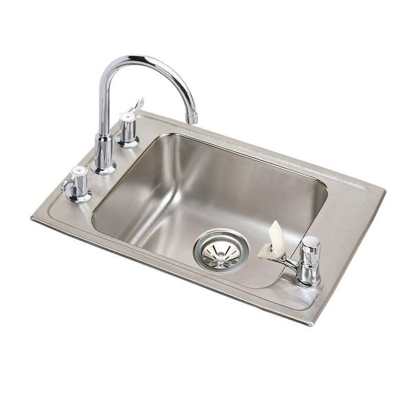 22 in. Drop-In Stainless Steel Single Bowl Classroom Sink