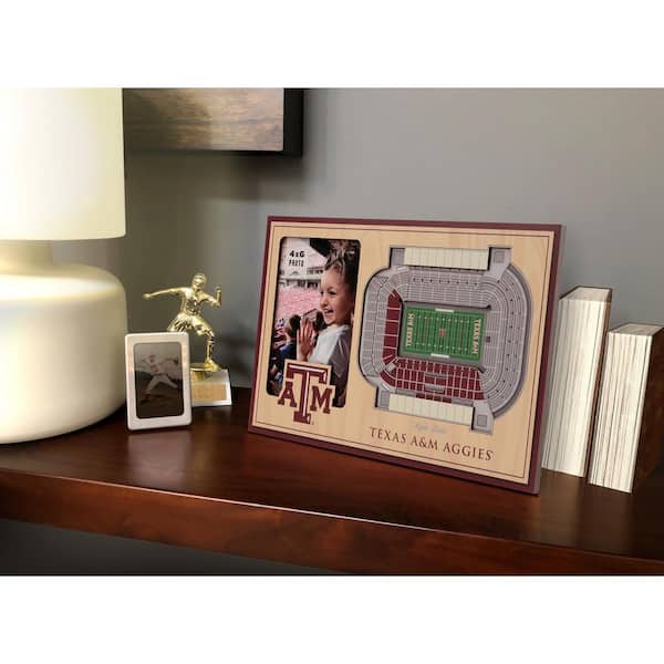 NCAA Texas A&M Aggies Team Colored 3D StadiumView with 4 in. x 6 in. Picture Frame