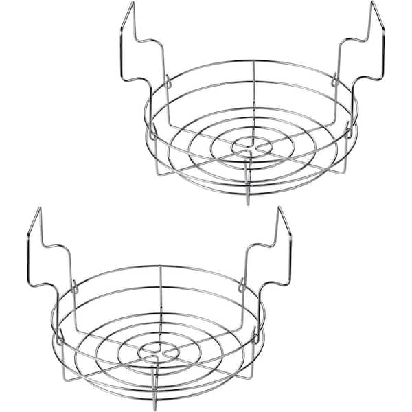 12 in. Stainless Steel 7 qt. Jar Canning, Preserving Flat Canning Rack, Kit for Regular Wide Mouth Mason Jars (2-Pack)
