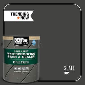 1 gal. #SC-102 Slate Solid Color Waterproofing Exterior Wood Stain and Sealer