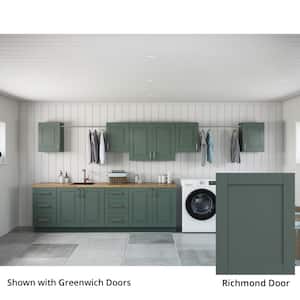 Richmond Aspen Green Plywood Shaker Stock Ready to Assemble Kitchen-Laundry Cabinet Kit 24 in. x 84 in. x 178 in.