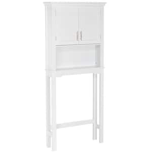 Somerset 27.3 in. W x 64.2 in. H x 7.87 in. D White Over the Toilet Storage Bathroom Spacesaver Cabinet