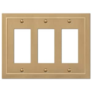 Bethany 3 Gang Rocker Metal Wall Plate - Brushed Bronze