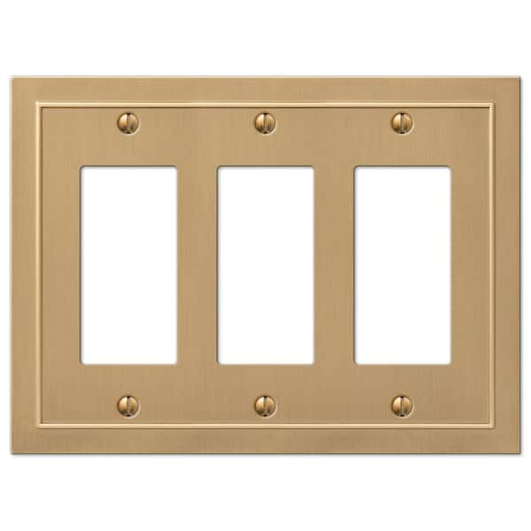 Bethany 3 Gang Rocker Metal Wall Plate - Brushed Bronze