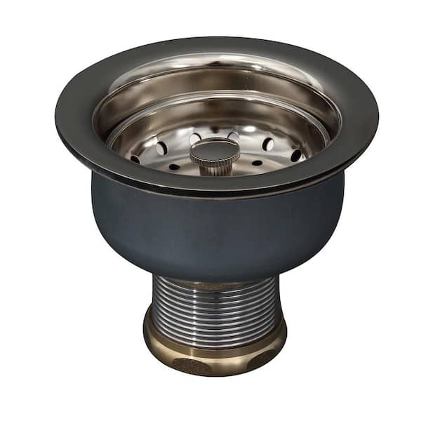 Barclay Products 3-1/2 in. Stainless Steel Kitchen Strainer Drain in Polished Nickel