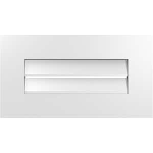 22 in. x 12 in. Vertical Surface Mount PVC Gable Vent: Functional with Standard Frame