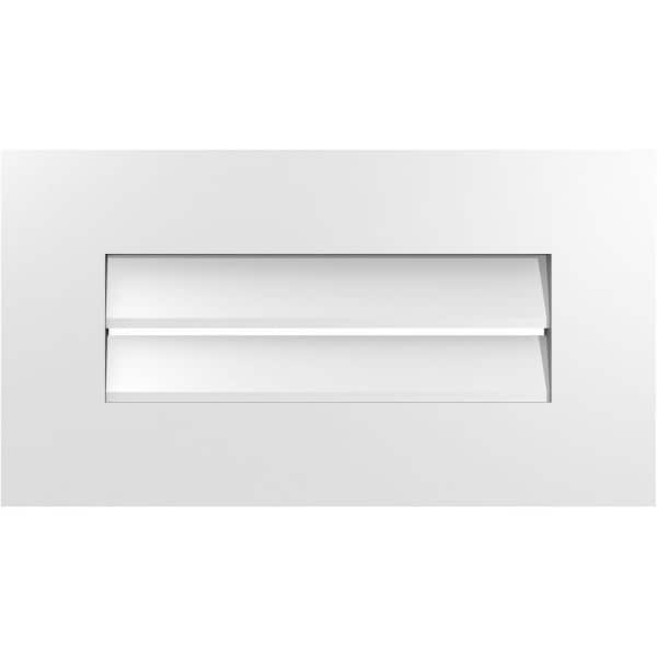 Ekena Millwork 22 in. x 12 in. Vertical Surface Mount PVC Gable Vent: Functional with Standard Frame