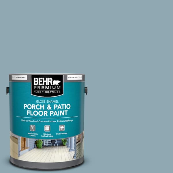 BEHR PREMIUM 1 gal. #530F-4 Newport Blue Gloss Enamel Interior/Exterior Porch and Patio Floor Paint