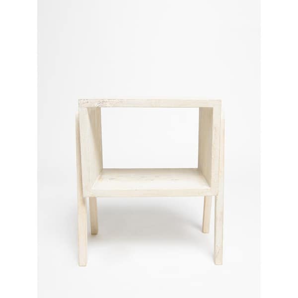 Best Home Fashion Small White Stackable Wood Table
