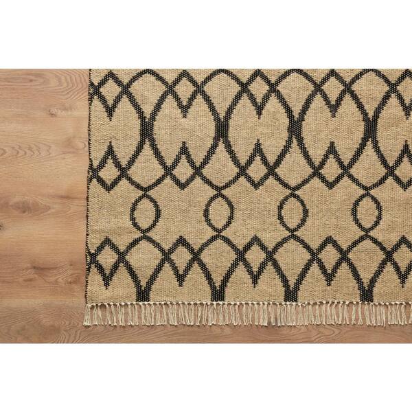 Heavy Duty Black Jute Area Rug 5 X 7 Ft ON SALE Braided Black 