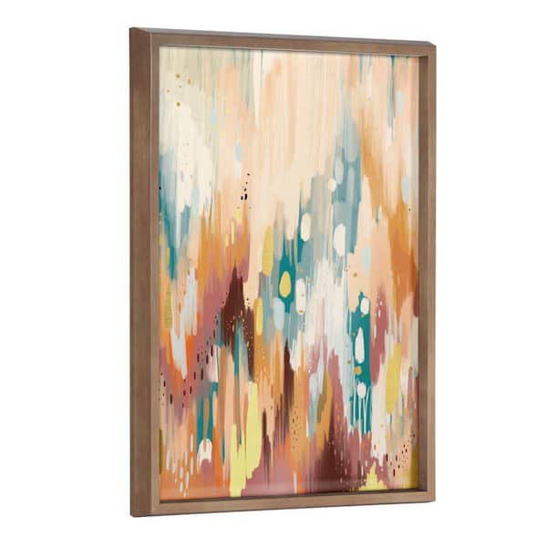 Kate and Laurel Blake Brushstroke 133 by Jessi Raulet of Ettavee Framed Glass Art Print 18 in. x 24 in.