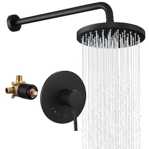 Single Handle 1-Spray Shower Faucet 1.8 GPM with Pressure Balance, Anti Scald in. Matte Black