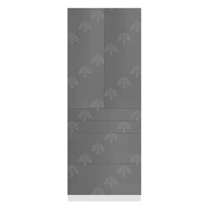 Valencia Assembled 24-in. W x 24-in. D x 96-in. H in Gloss Gray Plywood Assembled 3-Drawer Pantry Kitchen Cabinet