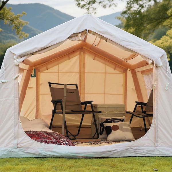 8.2 ft. x 10.5 ft. Waterproof Oxford Inflatable Camping Tent with