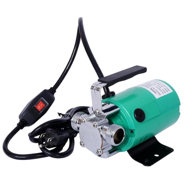 WATWAT 1/10 HP 330 GPH Water Transfer Pump with Switch, 6 in. Water Hose Kit and 6 ft. Power Cord, 42 ft. Max Lift Height