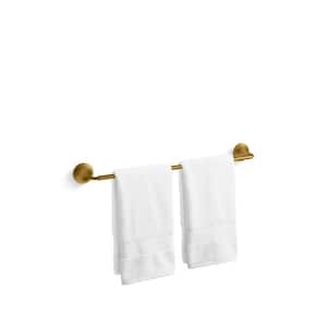 Tone 24 in. Single Towel Bar in Vibrant Brushed Moderne Brass