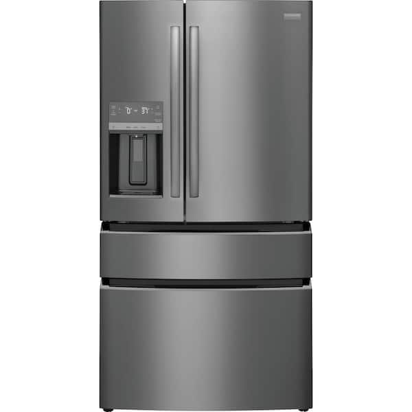 Frigidaire Gallery 21.5 cu. ft. 4-Door French Door Refrigerator in Black Stainless Steel, Counter-Depth