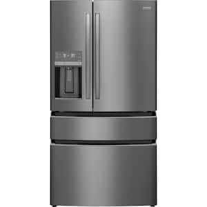 21.5 cu. ft. 4-Door French Door Refrigerator in Black Stainless Steel, Counter-Depth