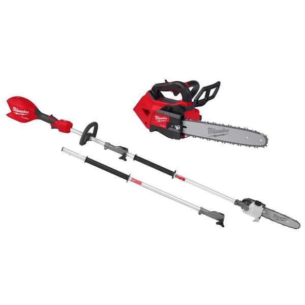 M18 FUEL 14 in. Top Handle 18V Battery Powered Brushless Cordless Chainsaw w/ M18 FUEL QUIK-LOK Pole Saw (2-Tool)
