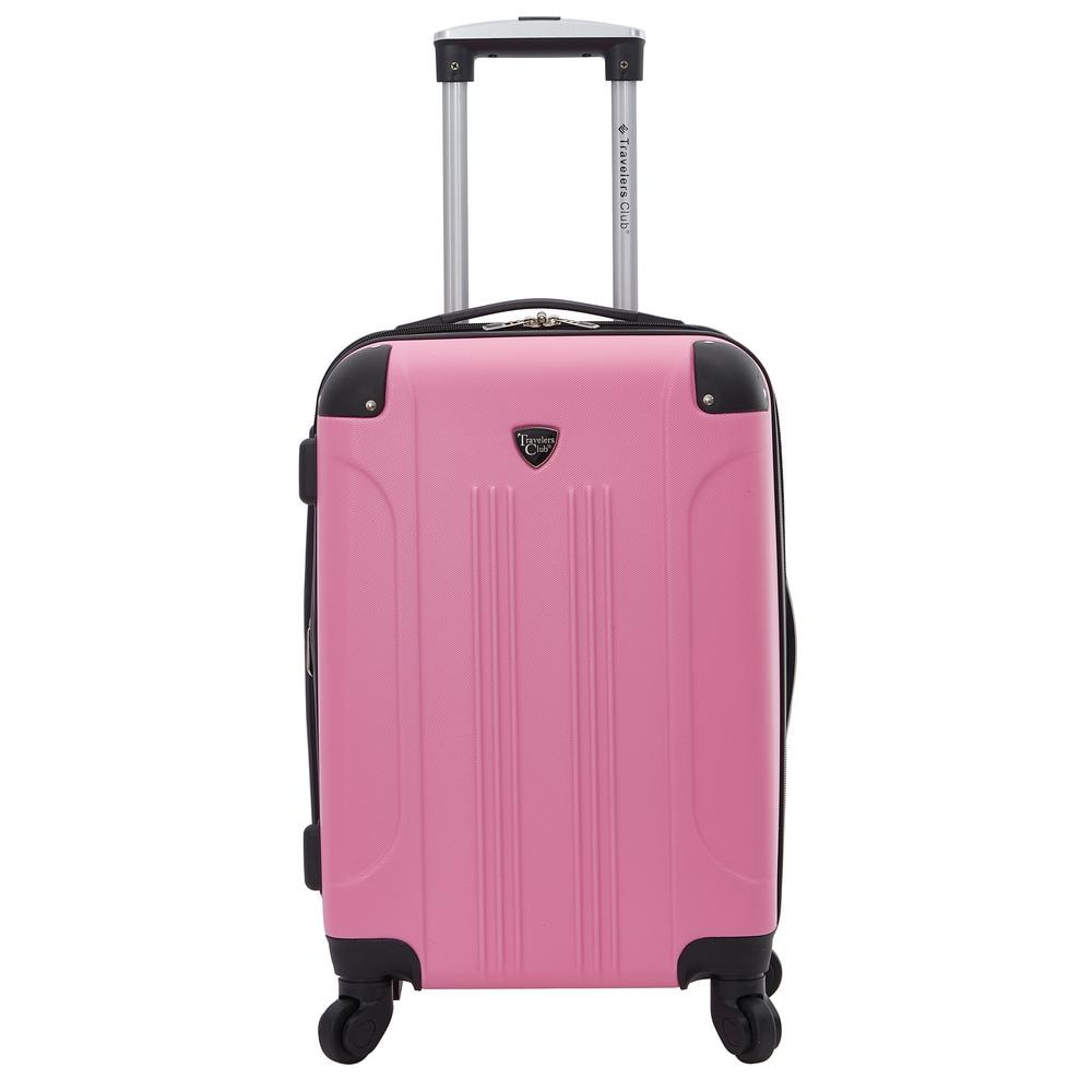 TCL CHICAGO Pink 20 in. Hardside Rolling Carry-On with Expansion and ...
