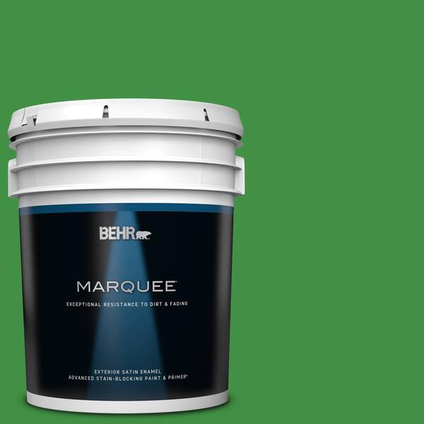 BEHR MARQUEE 5 gal. #P390-7 Park Picnic Satin Enamel Exterior Paint & Primer