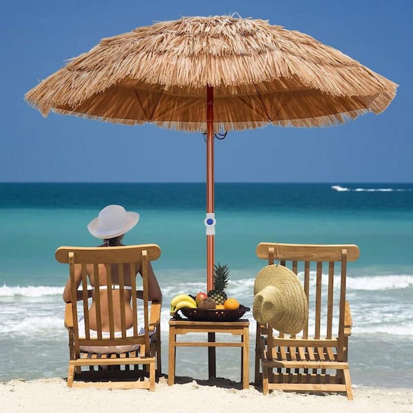 5 ft tilting patio umbrella ABCCANOPY 9FT 3 Tiers Patio Umbrella 8 Ribs OLEFIN 5-Year No Fading Light Blue