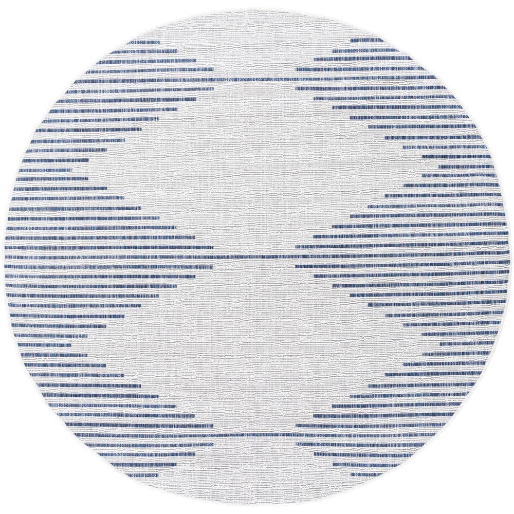 Peroti White 6 ft. 7 in. Round Indoor/Outdoor Area Rug price history on PriceWatchPro