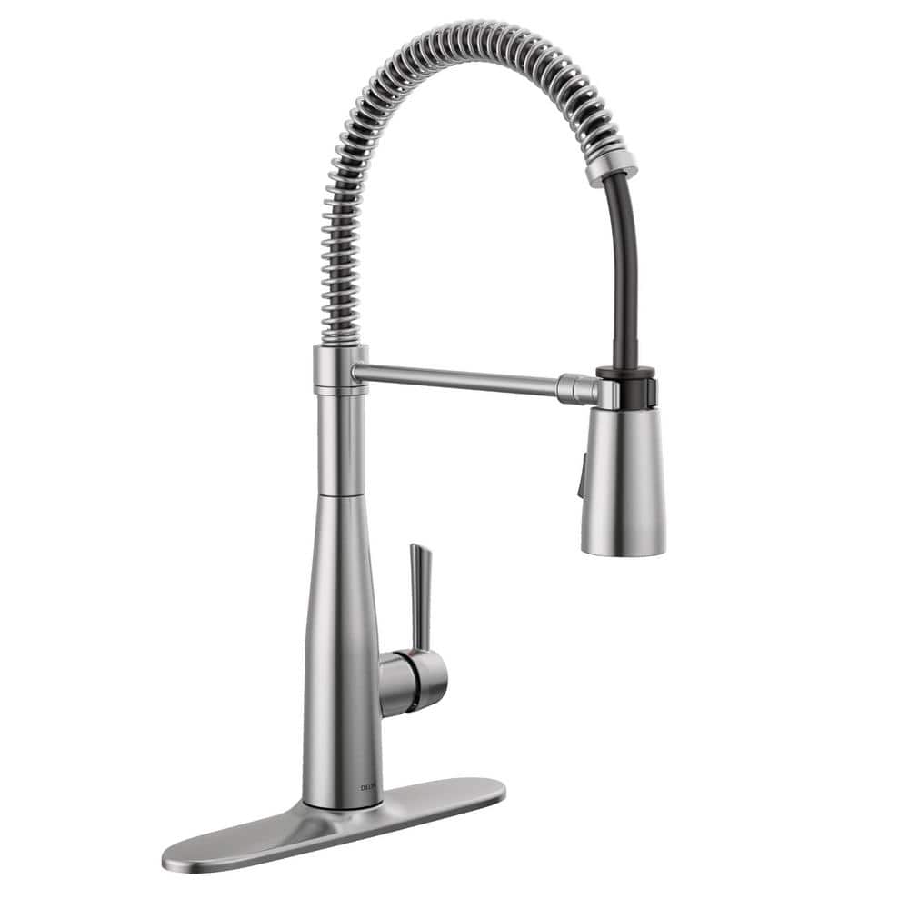 Arctic Stainless Steel Single-Handle Pull-Down Spring Kitchen Faucet