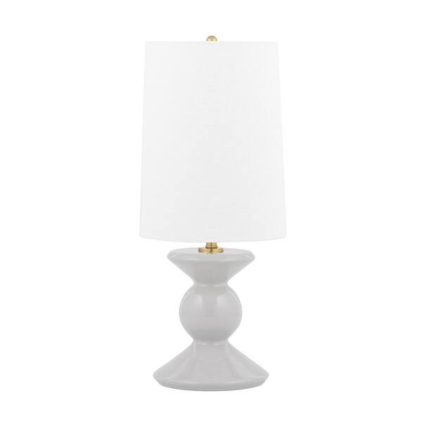 MITZI HUDSON VALLEY LIGHTING Lonnie 18.75 in. Gray Bedside Lamp