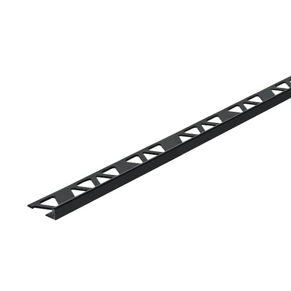 Gloss Black Powder Coated 1.13 in. W x 96 in. L Aluminum 5/16 in.Tile Edge Trim