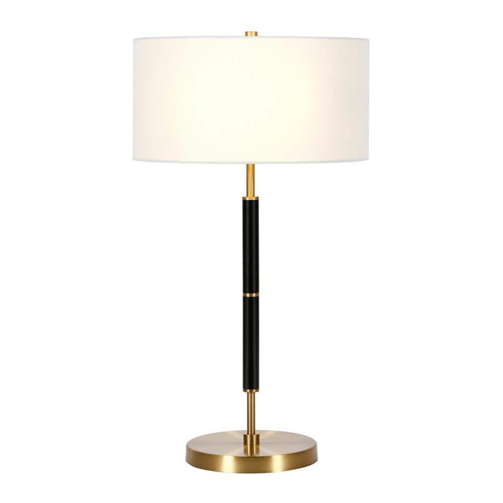 Simone 25" Brass and Black Two-Tone Industrial Table Lamp