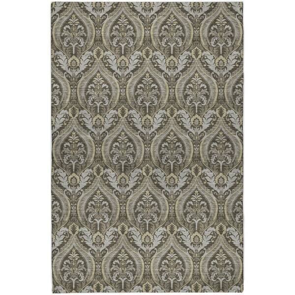 Dream Shag Premium Machine Washable Abstract ADS572 Taupe 10 ft. x 14 ft. Area Rug