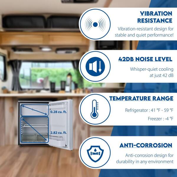 Equator 2.8 cu. ft. 12V/DC Mini-Fridge Freezer Built-in