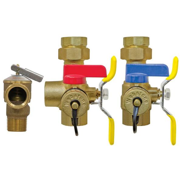 FIP x MIP 3/4 in Forged Brass Pressure Relief Valve for Tankless Water Heater 