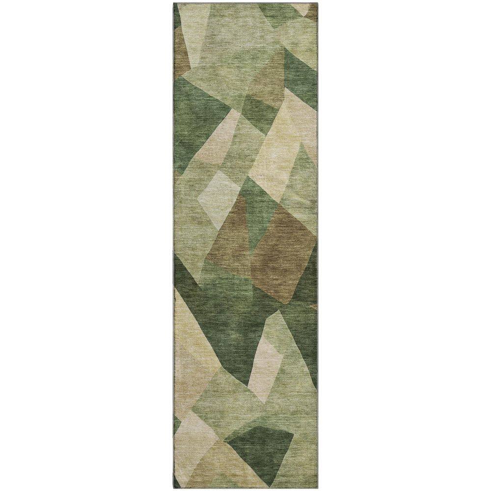 Mayfield Premium Machine Washable Abstract AMF2374 Green 2 ft. x 7 ft. Runner Rug price history on PriceWatchPro
