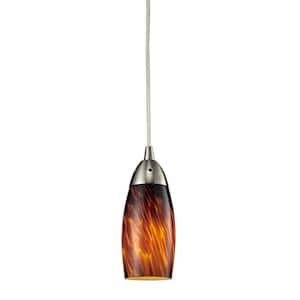 Milan 1-Light Satin Nickel Ceiling Pendant