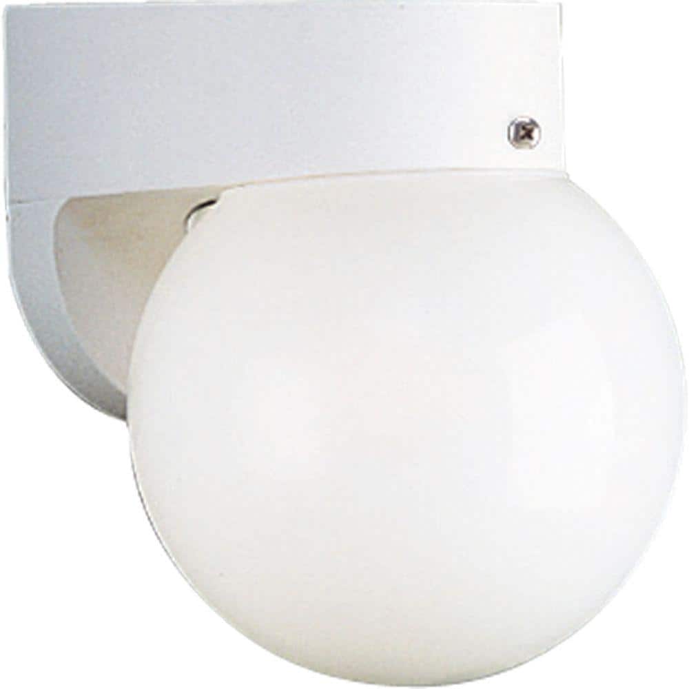 White Polycarbonate Dimmable Outdoor Wall Sconce
