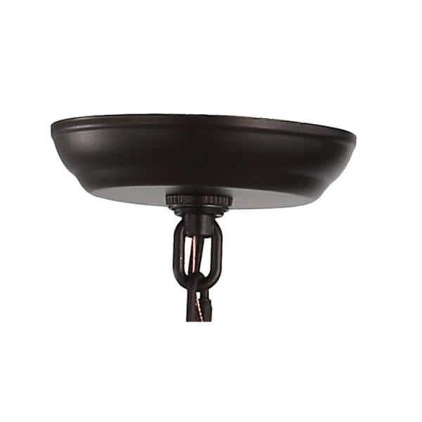 Pagoda 20" Oil-Rubbed Bronze LED Lantern Pendant with Adjustable Chain