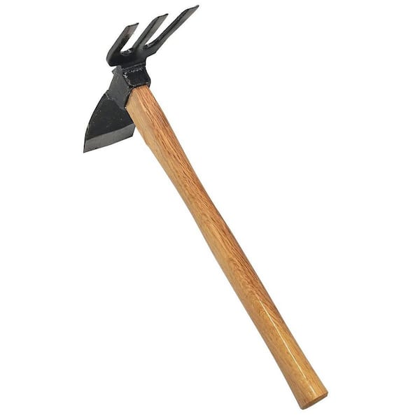 Unbranded 14 in. 3-Tine Black Cultivator with Heavy-Duty Hand