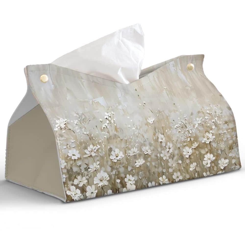 Spring Floral Wildflower Decorative Tissue Box Cover Rectangle for Living Room Bathroom Kitchen Desk 7.5x5.5x4.7 price history on PriceWatchPro