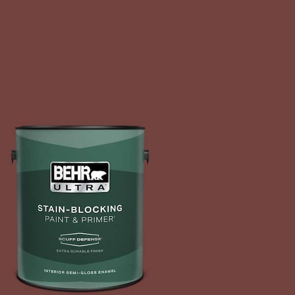 BEHR ULTRA 1 gal. #ECC-27-1 Red Pines Extra Durable Semi-Gloss Enamel Interior Paint & Primer