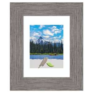 Pinstripe Plank Grey Picture Frame Opening Size 11 x 14 in. (Matted To 8 x 10 in.)