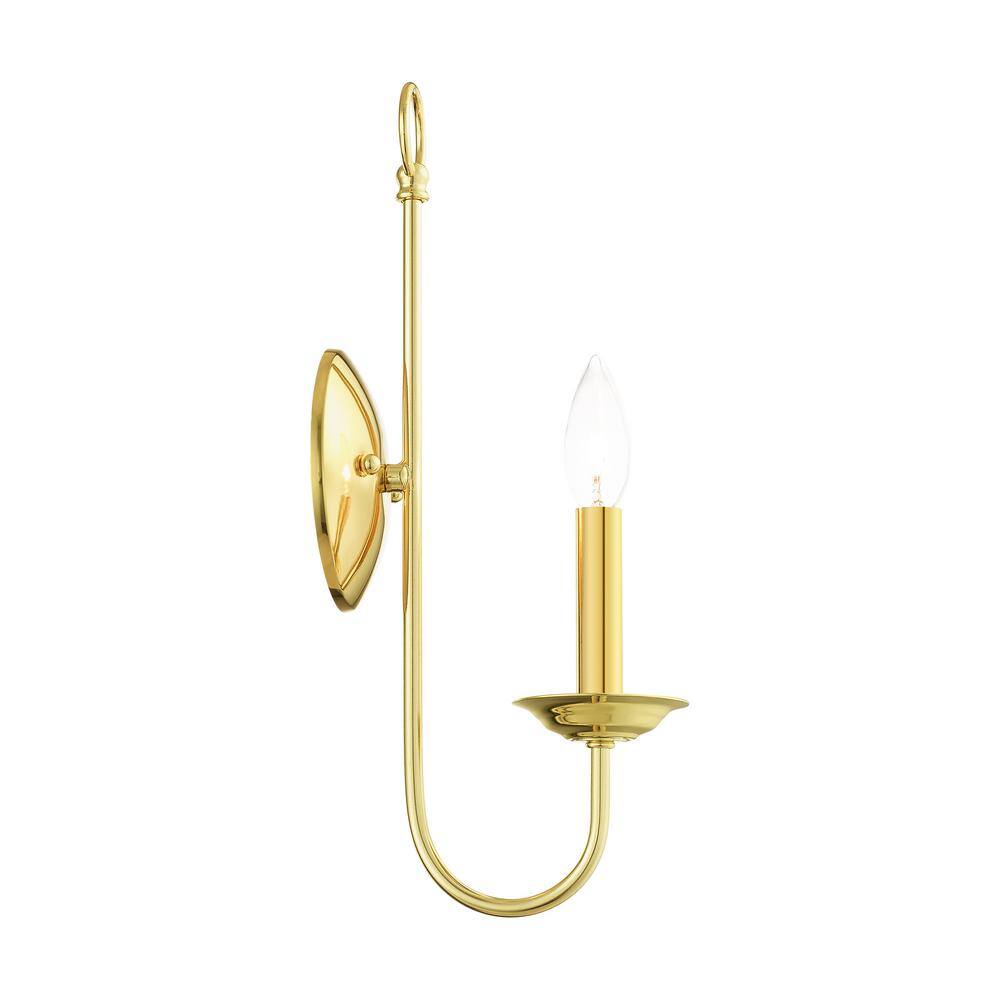 Estate Polished Brass Direct Wired 16" Wall Sconce