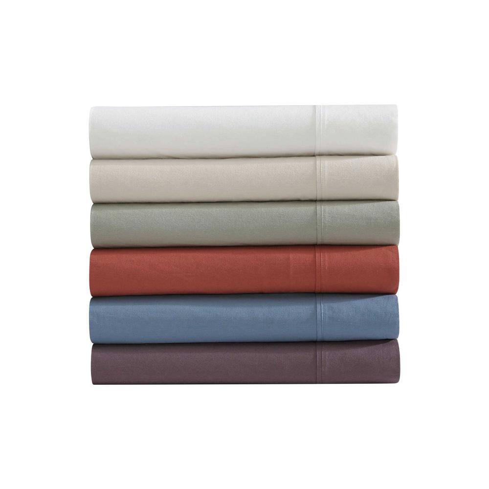 Queen Green Cotton Percale Deep Pocket Sheet Set