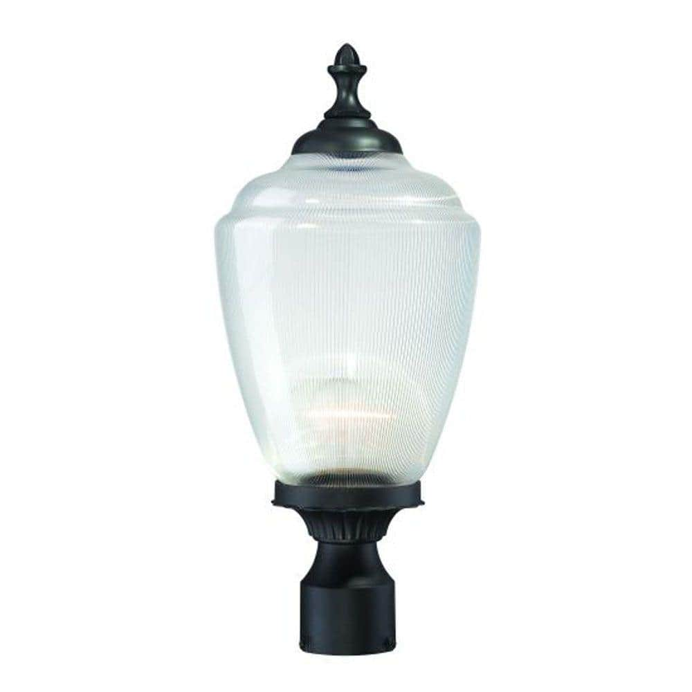 Acclaim Lighting Acorn 1-Light Matte Black Outdoor Post-Mount Fixture