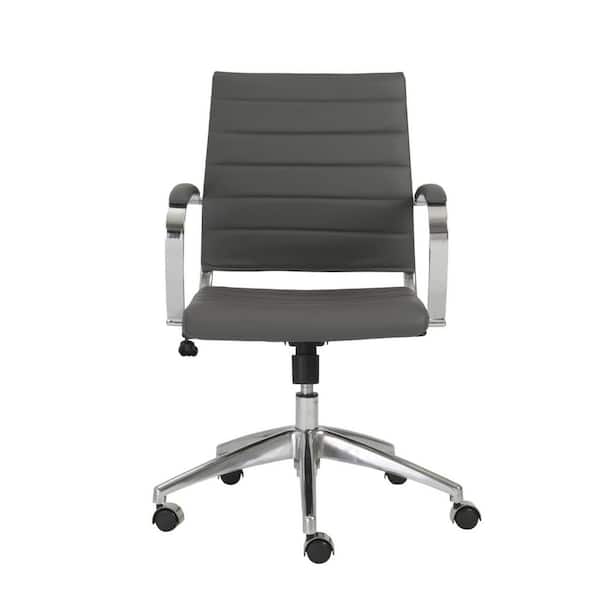 HomeRoots Amelia Gray Low Back Office/Desk Chair
