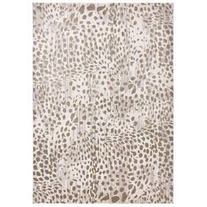 8 x 11 Brown and Ivory Abstract Area Rug