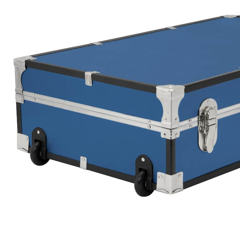 Seward Under the Bed 31 in. Trunk with Wheels and Lock, Misty Blue