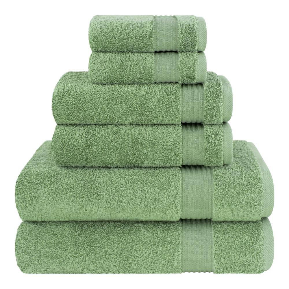 American Soft Linen Premium Quality 100% Cotton 6-Piece Bath Towel Set ...